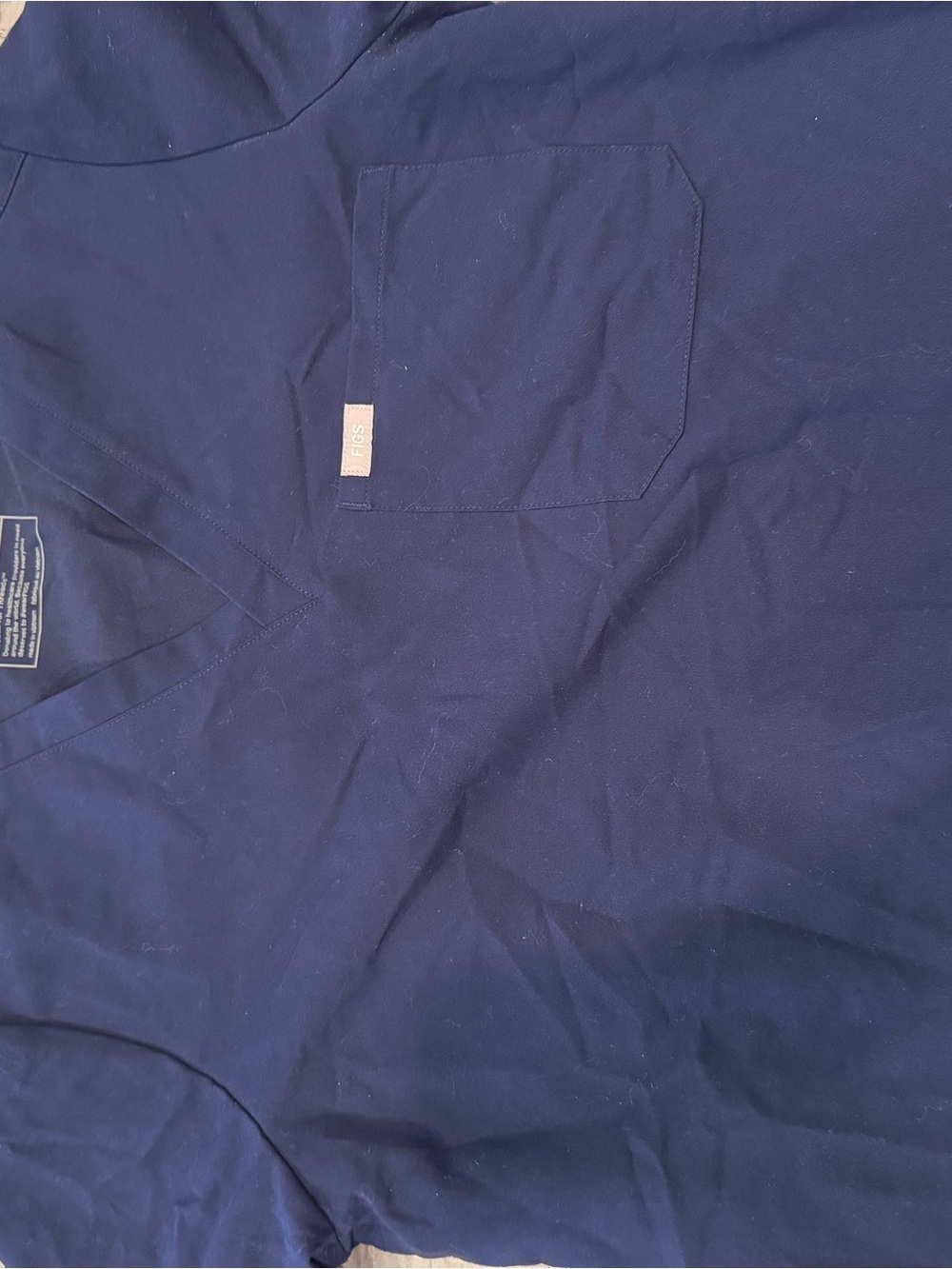 Figs Navy Pocket V-Neck Shirt